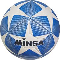 Мяч футбольный "Minsa" (синий), 4-слоя PVC 2.3.4, 420 гр, машинная сшивка C33295-1