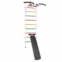 Шведская стенка с турником Рукоход и универсальной скамьей Asta92 Белая